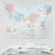 thumbnail image 1 of Kawaii Hello Kitty Sanrio My Melody Cinnamoroll Cartoon Blackgroud Cloth, lindo tapiz de pared para dormitorio, decoración de habitación, 1 of 4