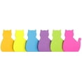 thumbnail image 2 of Cat Shape Sticky Notes 8 Color Bright Colorful Sticky Pad 75 Sheets/Pad Self-Sticky Note Pads (8 Pads), 2 of 2