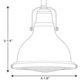 thumbnail image 3 of Progress Lighting, Fresnel Lens Collection, 1-Light LED Pendant, Brushed Nickel, Prismatic Glass, Material: Steel, 3 of 6