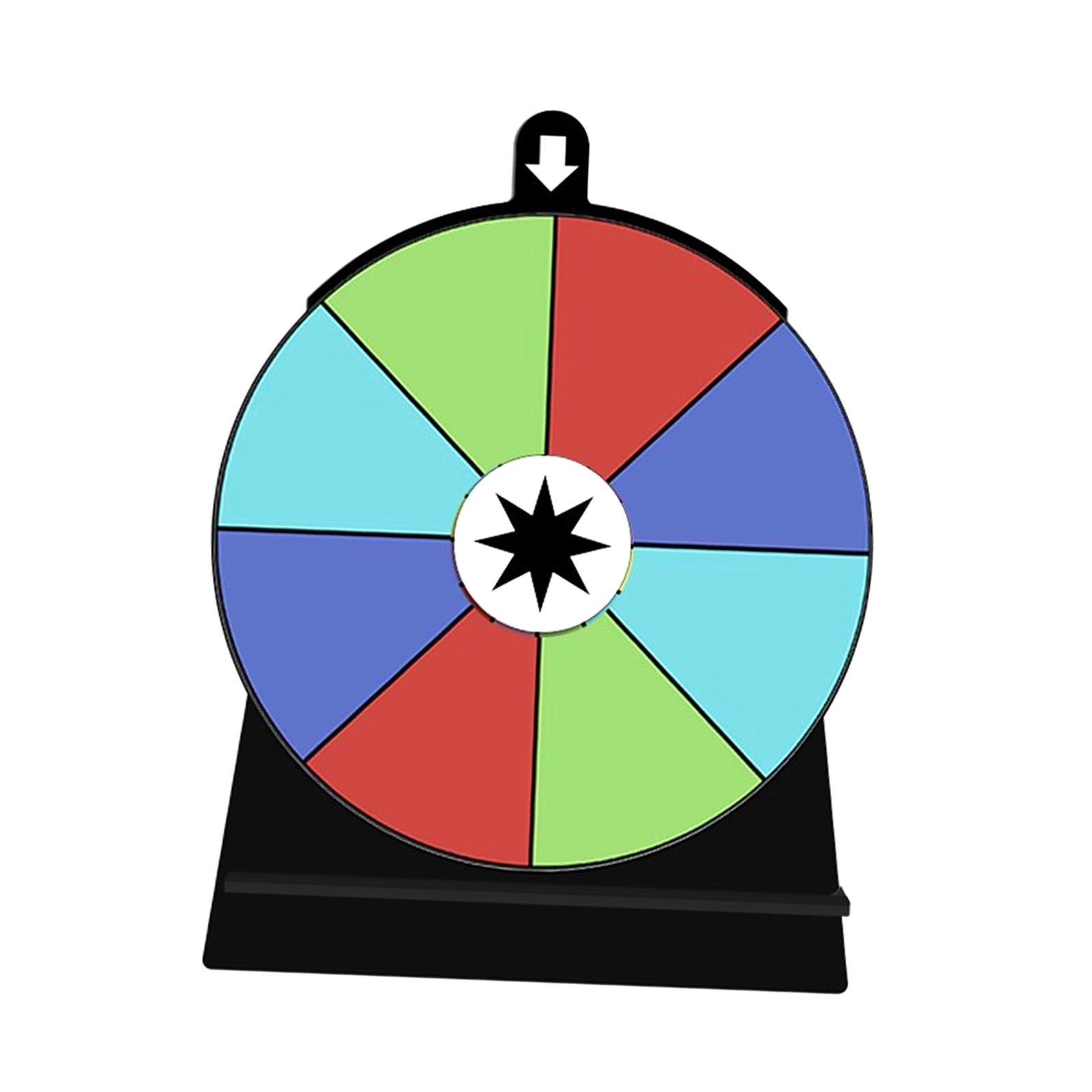 Roue De La Fortune Tournante 20 Cm Effaçable - 8 Slots Colorés, Parfaite Pour Jeux, Fêtes, Carnaval