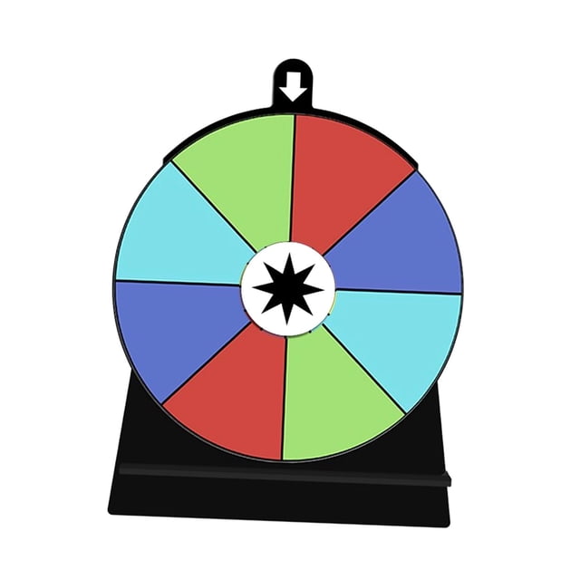 stanreset Color Rotating Wheel Editable Roulette Wheel 8 for Shops Slots Restaurant Gatherings 8 Slots