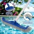 thumbnail image 3 of Pool Brush, Upgraded Pool Brushes for Cleaning Pool Walls with Curved Ends, 18" Pool Brush Head for Inground Pools, Above-Ground &Vinyl Pool, Enhanced Pool Scrub Brush Fit Standard Pool Pole, 3 of 7