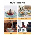 thumbnail image 2 of 15 Inch Round Placemats Set of 4, Blue Sage Green Boho Non Slip Heat Insulation PP Table Mats, Vintage Ethnic Tribe Abstract Art Washable Place Mats for Kitchen Dining Party Table Decor, 2 of 7