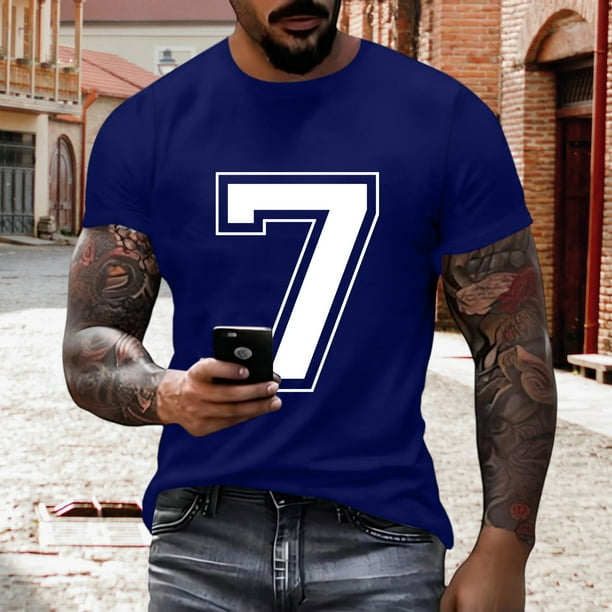 Tops para hombre, blusas y camisas de cuello redondo y manga corta para hombre, blusas estampadas de moda para hombre, jersey de cuello redondo y manga corta, blusa de poliéster para hombre.