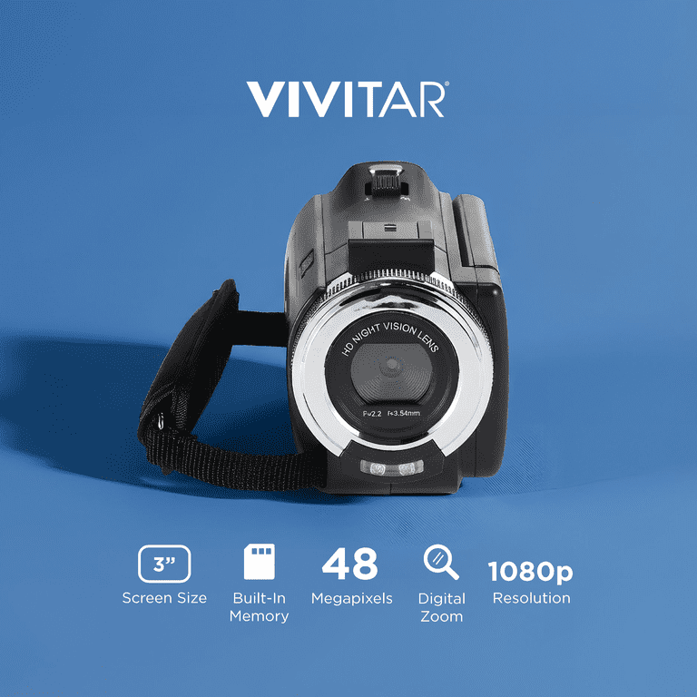 Vivitar PopCam 48MP Full HD 1080p Digital Camcorder with 3 Vivitar PopCam 48MP Full HD 1080p Digital Camcorder with 3