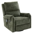 thumbnail image 3 of Christopher Knight Home Manual Recliner Chair with Massage, Swivel Rocker, Side Storage Pocket, Green, 3 of 13
