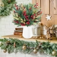 thumbnail image 4 of 70 Pcs Tiges de Verdure de Noël Assorties Branches de Pin Artificielles Cèdre Persistant Tiges de Baies Rouges Aiguilles de Pin Pulvérisations de Feuilles Scintillantes 5.9 Pouces-12.7 Pouces pour Arbres de Fête Arrangements Floraux Couronnes, 4 of 8