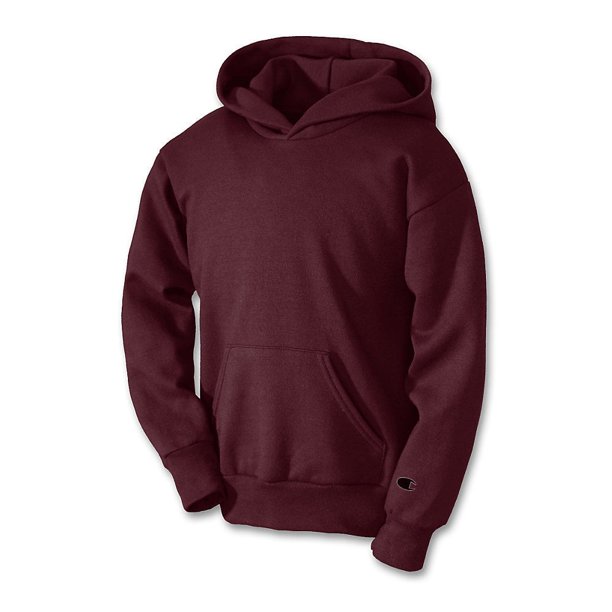 Champion - Unisex Youth Double Dry Action Fleece Pullover Hood, Maroon ...