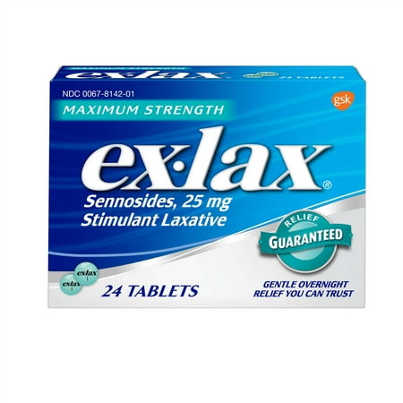 Ex-Lax Maximum Strength Stimulant Laxative Pills, 24 (Best Over The Counter Laxative For Constipation)