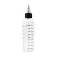 thumbnail image 1 of Botellas graduadas con tapas de plástico transparente, dispensadoras para salsa, aceite, pintura, pegamento, a prueba de fugas, reutilizables, para condimentos, cocina, manualidades y laboratorio., 1 of 8