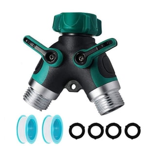 Keyahappy 2-Way Faucet Splitter, All Metal Y Connector