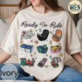 thumbnail image 1 of Retro Disney Here For The Rides Vehicles Shirt, Disney Magic Kingdom Tee, Disneyland Famil - Pepper - M, 1 of 4