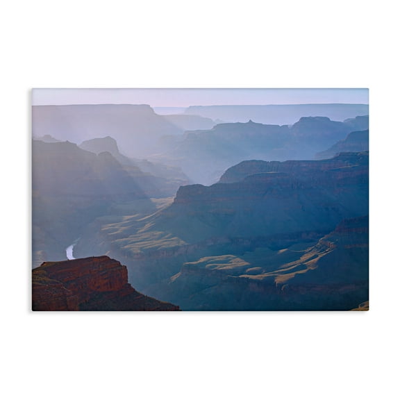 Stupell Industries Sun Rays Mountain Mesa Landscape & Nature Photography Wrapped Canvas Art Print Wall Art, 24 x 16