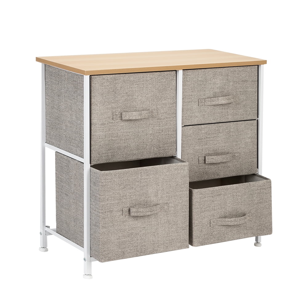 Private Jungle 5 Drawer Dresser Organizer Fabric Storage Chest , End Table Storage Cabinet, Easy Pull Fabric Bins, Wooden Side Table for Bedroom, Hallway, Entryway Closets,Linen/Natural Private Jungle 5 Drawer Dresser Organizer Fabric Storage Chest , End Table Storage Cabinet, Easy Pull Fabric Bins, Wooden Side Table for Bedroom, Hallway, Entryway Closets,Linen/Natural