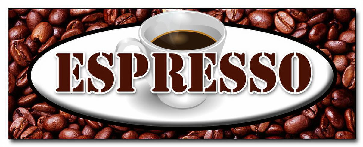 ESPRESSO Decal coffee beans shop cafe sign cart trailer stand sticker 