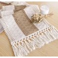 thumbnail image 1 of Camino de mesa Fexia Boho en macramé, color crema y marrón, 230 x 30 cm, algodón, 1 of 7