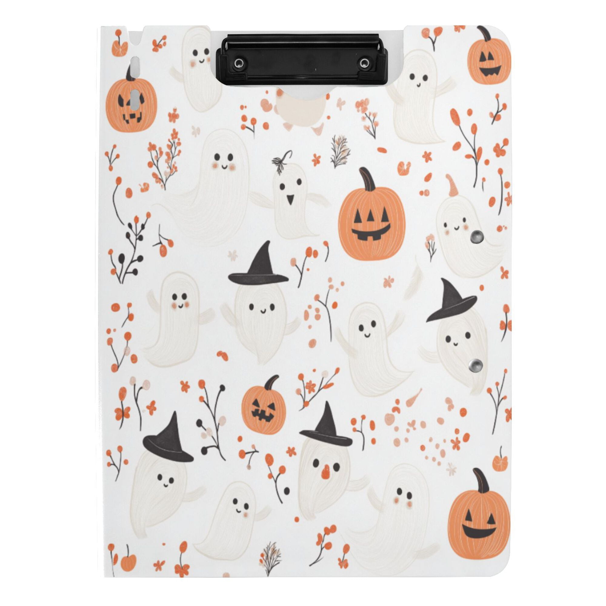 FORMRS A4 Clipboard Folder with Pen Holder Horizontal Foldable School Office Binder, Ghost Design