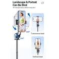 thumbnail image 2 of Tignapoo Extendable Selfie Stick Tripod with Bluetooth Remote Shutter, Aluminum Alloy, Compatible with Phones 65-95mm Wide, 131cm Height, 1/4 Screw Interface, Black, 2 of 6