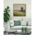 thumbnail image 4 of Drsoum Vintage Wall Art 16x16in Natural Framed The Vast Grassland Wilderness Landscape Painting Retro Meadow Scenery Farmhouse Kitchen Living Room Decor, 4 of 6