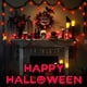 thumbnail image 2 of Guirnalda de luces solares Jnaurb Halloween, 12 m, 10 llamas parpadeantes, 2 of 7