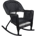 thumbnail image 3 of Jeco Black Rocker Wicker Chair Without Cushion - Set of 2-Color:Black, 3 of 5
