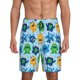 thumbnail image 1 of Balery Cartoon Monster Pantalones cortos de pijama de punto de algodón para hombre con cinturilla y bolsillos-Large, 1 of 6