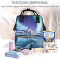 thumbnail image 5 of Balery Night At Lake Aurora 1 Mummy Backpack - Waterproof Twill Canvas, Large Capacity Diaper Bag with Multiple Pockets and Adjustable Straps, 5 of 6