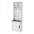 thumbnail image 2 of 77" Coat Rack Freestanding,  5 Hooks, 2 Open Cubbies & Shoe Cabinet, Space Saving Entryway Furniture for Hallway, 2 of 3