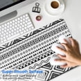 thumbnail image 4 of Long Mouse Pads for Desk,Black Geometric Striped Pattern Desk Mats on Top Of Desks, Desk Mouse Pad Extra Large with 3mm Non-Slip Base and Stitched Edge for Gaming,Office,Work,Home 31.5"x11.8", 4 of 6