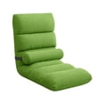 thumbnail image 3 of Silla suelo con respaldo, sillón reclinable tipo sofá para ver la televisión, plegable, para niños, con 5 posiciones ajustables. Verde, 3 of 8