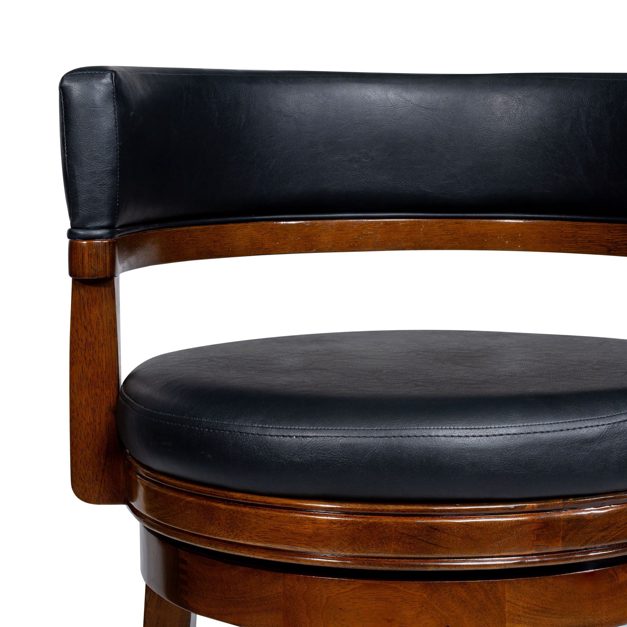Boraam Balen Swivel Counter Stool with Rubberwood Frame in Cappuccino Finish