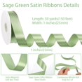 thumbnail image 2 of Minzimin Satin Ribbon, 1 Inch x 50 Yards, Polyester Ribbon, Easy To Cut,  Gift Wrapping, Summer Wedding, Floral Bouquets, Hair Bows, Crafts, Christmas Home Decor, 2 of 6