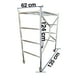 thumbnail image 2 of Andamio Plegable con Ruedas 135×124×62 Cm Doble Plataforma Metálica Acero Galvanizado, 2 of 6