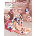 thumbnail image 2 of Alfombrilla de juego para bebés Dearlomum Baby Gym con 5 juguetes de 0 a 12 meses, color rosa, 2 of 6