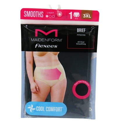 

Maidenform 2 Pack Brief Flexees Cool Comfort Smooths1 Nude 1 Black (2XL18-20)