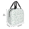 thumbnail image 2 of KLL Leaf Print Print Insulated Lunch Bag Women, Reusable Cute Tote Lunch Box for Adult & Men, Leakproof Cooler Lunch Bags for Work Office Travel Picnic, 2 of 5