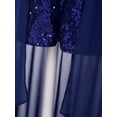thumbnail image 5 of DPOIS Kids Flower Girl Dress Wedding Party Chiffon Sequins Dress Navy Blue 16, 5 of 7