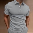 thumbnail image 4 of NOLDARES Mens Polo Shirt Short Sleeve Shirts Quick Dry Performance Golf Shirt Outdoor Shirt(Grey,M), 4 of 4