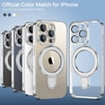 thumbnail image 4 of Funda GUAGUA para iPhone 15 Pro Max de 6.7 pulgadas, soporte magnético plateado, 4 of 9