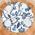 thumbnail image 2 of 44in Round Tablecloth with Elastic Edge, Waterproof Fitted Table Cover for 36-44" Tables, Boho Theme Polyester Reusable Table Cloths Wipe Clean for Picnic, Dining, Outdoor Use and Party Decor, 2 of 7