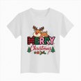thumbnail image 4 of sdbrld 12 18 24 Months Baby Girls Xams Shirt for 1T 2T Toddler Crew Neck Short Sleeve Christmas‑themed Casual Holiday Cute Tee Tops White Sizes 1-2 Years, 4 of 5