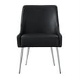 thumbnail image 3 of Posh Living Perogo Faux Leather Dining Chair in Black (Set of 2), 3 of 7