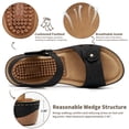 thumbnail image 4 of Ecetana Wedge Sandals for Women Foot Massage Sandals Summer Dressy Platform Walking Sandals, 4 of 6