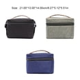 thumbnail image 3 of Sonducket Bolsa de Picnic aislada a prueba de fugas Oxford contenedor de alimentos frescos bolsa de almuerzo reutilizable trabajo escolar hombres mujeres Kits de desorden para acampar Azul oscuro Sonducket OD028166-03, 3 of 6