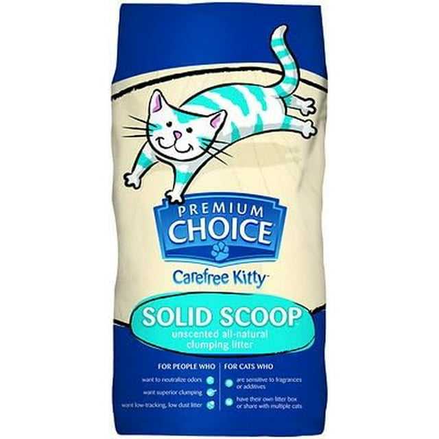 Cuchara sólida Cat Litter Premium Choice Carefree Kitty de 18 kg