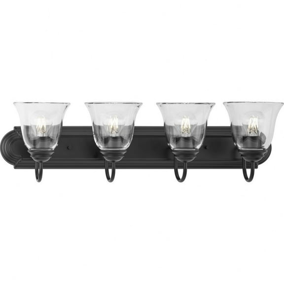 P300392-31M-Progress Lighting-4 Light Bath Vanity In Traditional Style-8.37 Inches Tall and 8 Inches Wide-Matte Black Finish