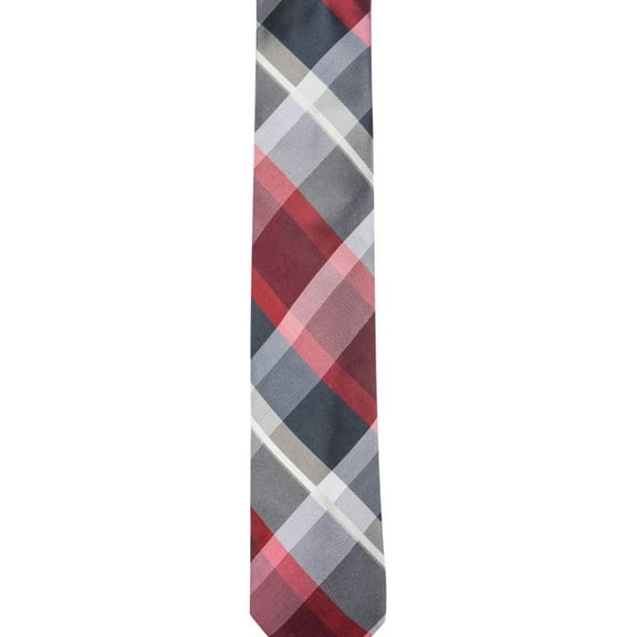 Ryan Seacrest Mens Plaid Self-tied Necktie, Blue, Classic (57 To 59 in.)