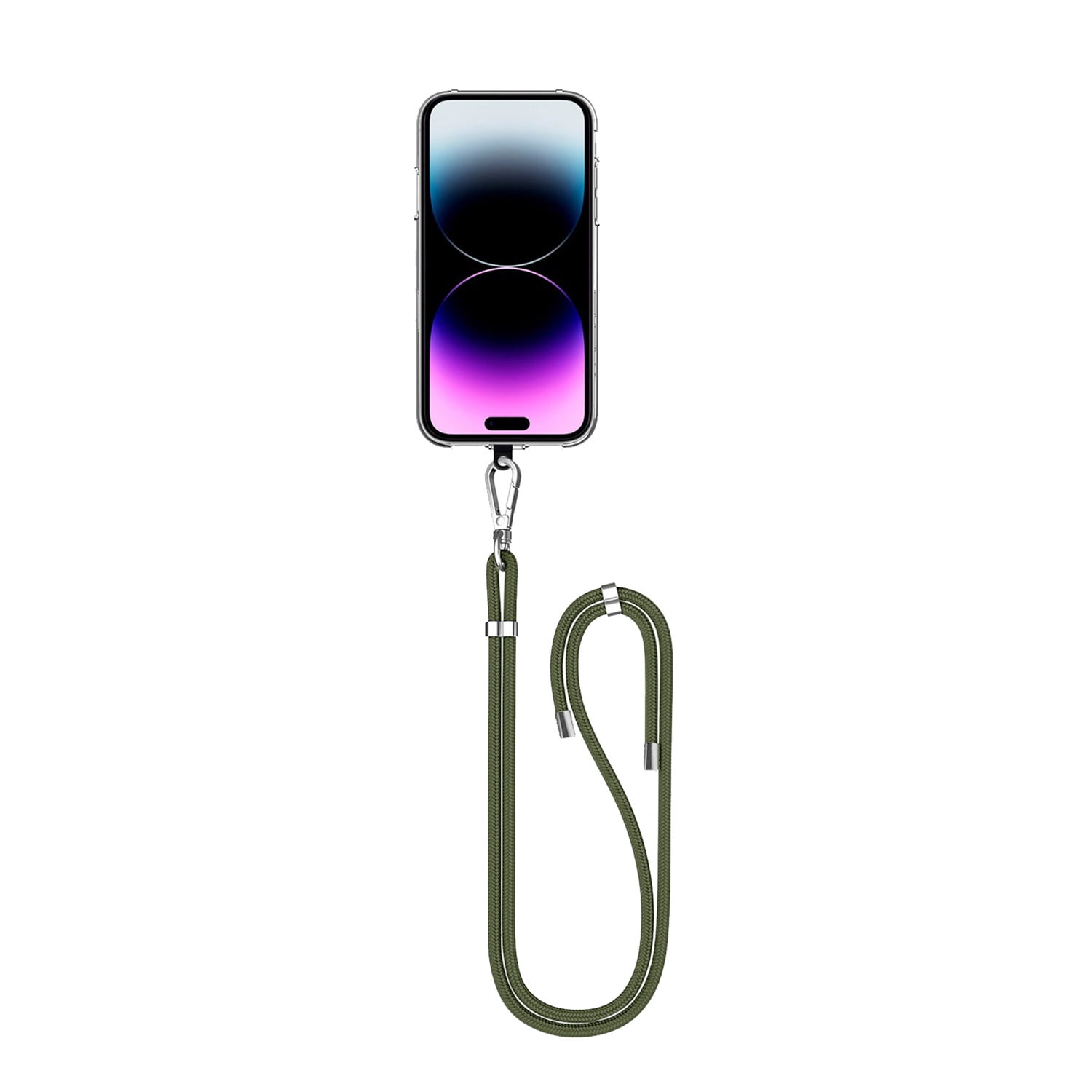Universal Mobile Strap with Card Carry Holder - Green