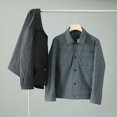 thumbnail image 4 of Chaqueta de trabajo para hombre, nuevo producto de otoño, chaqueta informal de jacquard con solapa y parte superior de moda, 4 of 5