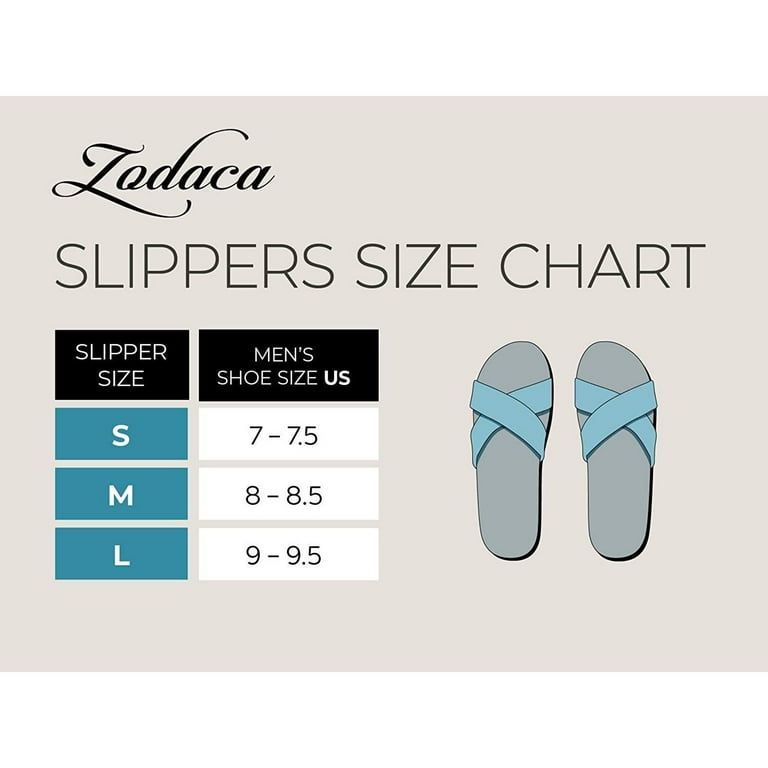 Us slipper shop size chart